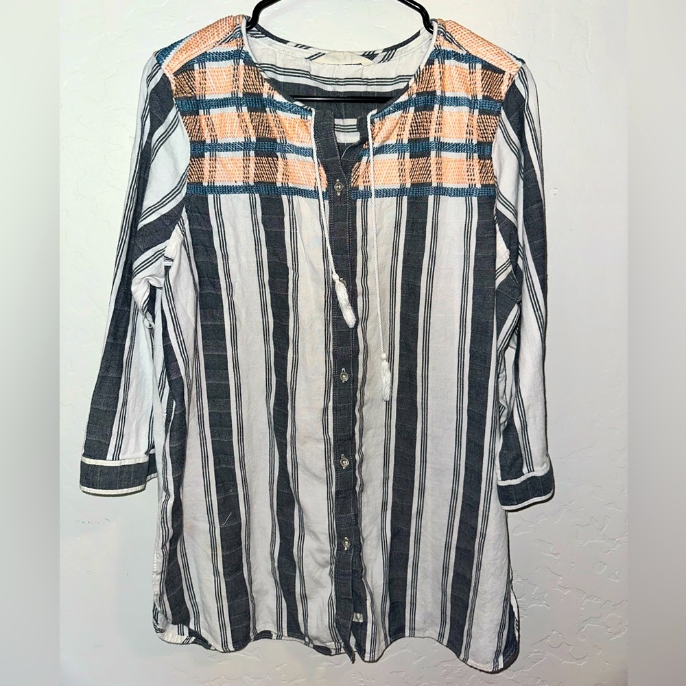 Vintage Woolrich Cleo Falls Eco Rich 3/4 Sleeve Tunic Shirt